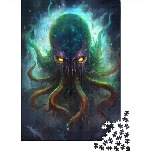 Kraken Mystical 1000-teiliges Puzzle für Erwachsene, schwieriges Puzzle für Erwachsene, anspruchsvolles Puzzle-Geschenk für Freunde und Familie, 1000 Teile (75 x 50 cm) von TBDUEPS