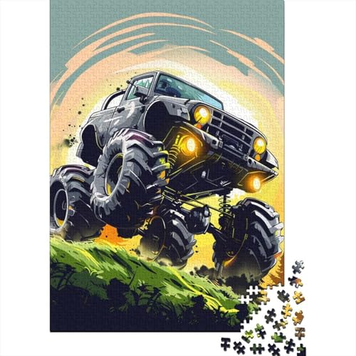 LKW-Puzzle, schwieriges rechteckiges Hartpapier-Puzzle für Erwachsene und Kinder, einzigartiges Geschenk, 70 x 50 cm/1000 Teile von TBDUEPS