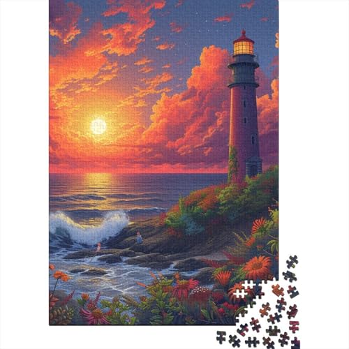 Leuchtturm-Puzzle, Lernspiele, Familienaktivitäten, Premium-Karton-Puzzle für Frauen und Männer, Ostergeschenk, 70 x 50 cm/1000 Teile von TBDUEPS