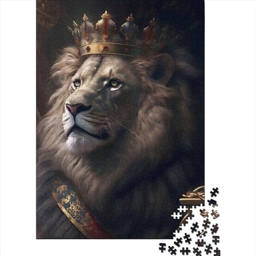 Lion5412 Puzzle für Erwachsene, 500-teiliges Puzzle für Erwachsene, Puzzle aus Holz, kreativ für Erwachsene, anspruchsvolles Spiel, 500 Teile (52 x 38 cm) von TBDUEPS