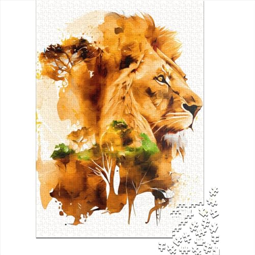 Löwen-Puzzle für Erwachsene, 300 Teile, schwieriges Puzzle, unmögliches Puzzle für Kinder ab 18 Jahren, 300 Teile (40 x 28 cm) von TBDUEPS