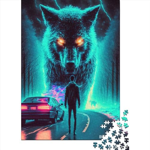 Mutant Wolf Puzzlespiele für Erwachsene, Puzzle 1000 Teile, Puzzle für Erwachsene, Spiele für Erwachsene, Jugendliche und 1000 Teile (75 x 50 cm) von TBDUEPS