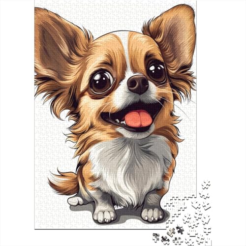 Pomeranian Puzzle Fun Premium Karton Puzzle für Erwachsene Teenager Ostergeschenke 70x50cm/1000 Teile von TBDUEPS