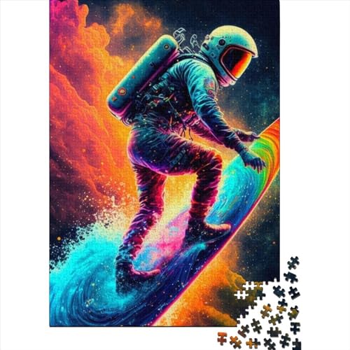 Puzzle 1000 Teile für Erwachsene, Farb-Astronauten-Puzzle, Kunst-DIY-Spiel, Geschenk, Spielzeug, Familienspiel, 1000 Teile (75 x 50 cm) von TBDUEPS