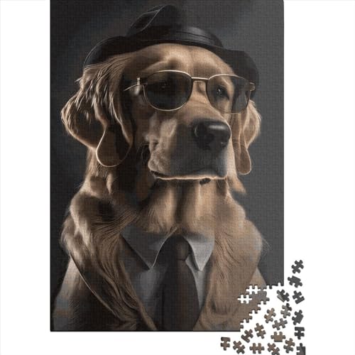 Puzzle 1000 Teile für Erwachsene, Golden Retriever-Puzzle-Set, Erwachsenenspielzeug, Geschenk-Puzzle für die Wanddekoration zu Hause, 1000 Stück (75 x 50 cm) von TBDUEPS