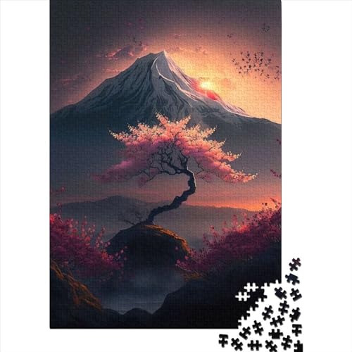 Puzzle 300 Teile, Japanische Kirschblüten, 21 Puzzles, Holzpuzzle für Erwachsene, Schwierigkeitsspiel 300 Teile (40 x 28 cm) von TBDUEPS