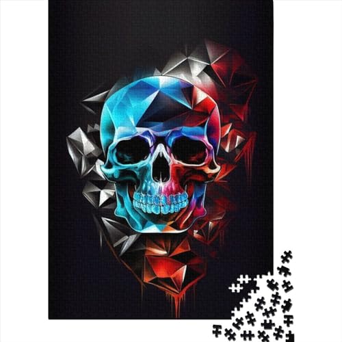 Puzzle für Erwachsene, 1000 Teile, Diamant-Totenkopf 1, Holzpuzzle für Erwachsene, Spiele, Lernspielzeug, 1000 Teile (75 x 50 cm) von TBDUEPS