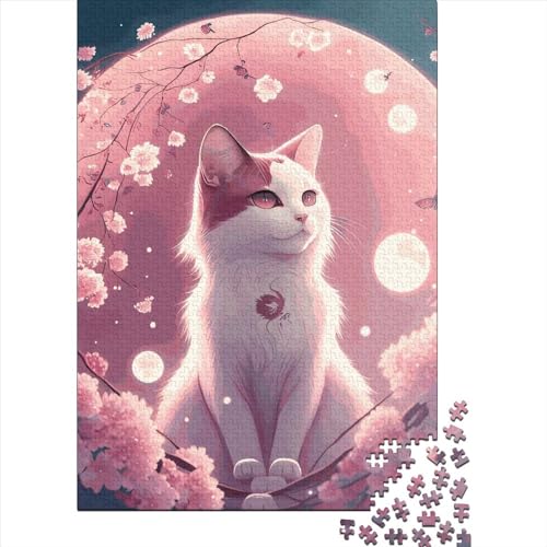 Puzzle für Erwachsene, 1000 Teile, Katze, Japan-Puzzle, Holzpuzzle für Erwachsene, Spiele, Lernspielzeug, 1000 Teile (75 x 50 cm) von TBDUEPS