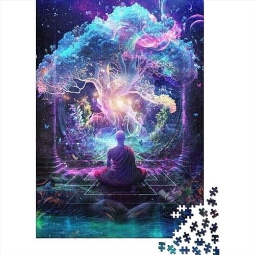 Puzzle für Erwachsene, 1000 Teile, Midnight Garden, kreatives DIY-Puzzle, Holzpuzzle für ab 18 Jahren und Erwachsene, 500 Teile (52 x 38 cm) von TBDUEPS