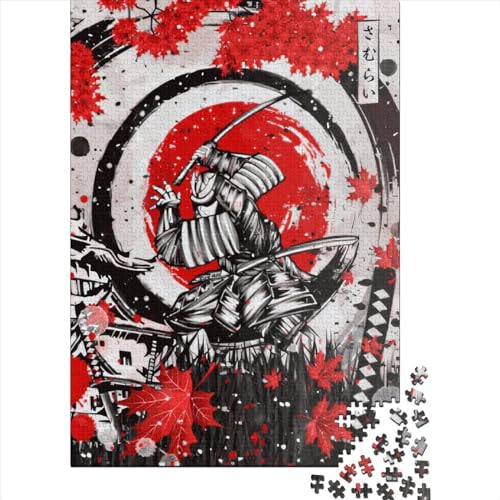 Puzzle für Erwachsene, 1000 Teile, Samurai Japan, DIY-Kreativpuzzle, Holzpuzzle für über 18 Jahre und Erwachsene, 300 Teile (40 x 28 cm) von TBDUEPS