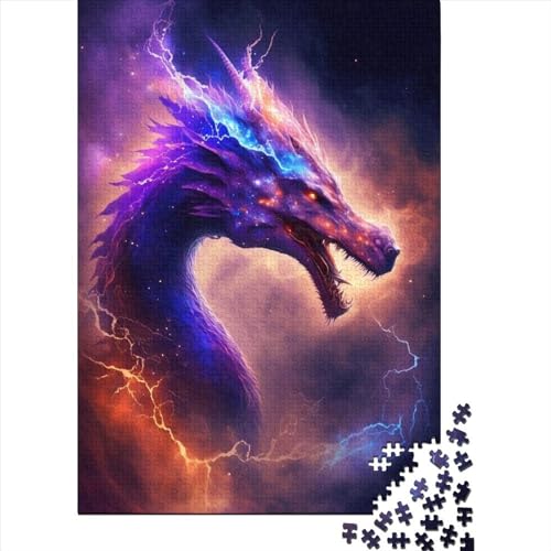 Puzzle für Erwachsene, 1000 Teile, Sterndrache, kreatives DIY-Puzzle, Holzpuzzle für über 18 Jahre und Erwachsene, 500 Teile (52 x 38 cm) von TBDUEPS