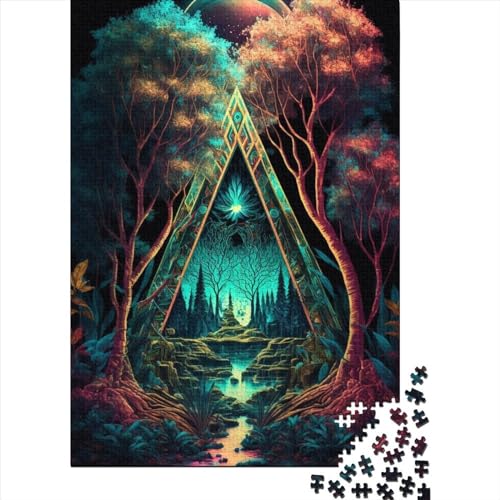 Puzzle für Erwachsene, 300 Teile, psychedelisches Puzzle, Lernspielzeug, Puzzle, Heimwanddekoration, 300 Teile (40 x 28 cm) von TBDUEPS