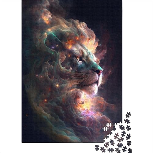 Puzzle für Erwachsene, 500 Teile, Löwen-Galaxie-Puzzle, Holzpuzzle für Erwachsene, Spiele, Lernspielzeug, 500 Teile (52 x 38 cm) von TBDUEPS