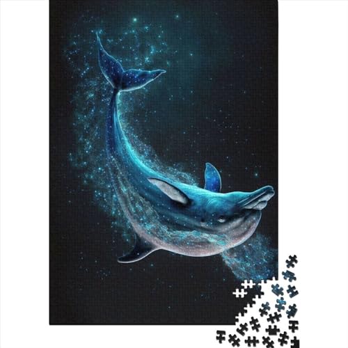 Puzzle für Erwachsene, Delphin, Space22, 300-teiliges Puzzle, kreatives Holzpuzzle, Spielzeug, Dekompressionsspiele, Geschenke, 300 Teile (40 x 28 cm) von TBDUEPS