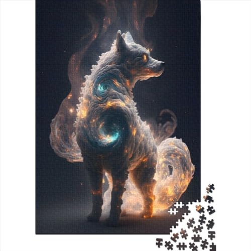 Puzzle für Erwachsene, Fantasiehund aus Sternen, Puzzle für Erwachsene, Puzzlespielzeug, Familienspiele, Puzzle, dekoratives Zuhause, 1000 Teile (75 x 50 cm) von TBDUEPS