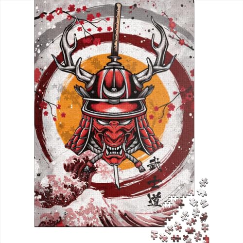 Puzzle für Erwachsene, Samurai-Krieger, 1000 Teile, kreatives Holzpuzzle, Spielzeug, Dekompressionsspiele, Geschenke, 1000 Teile (75 x 50 cm) von TBDUEPS