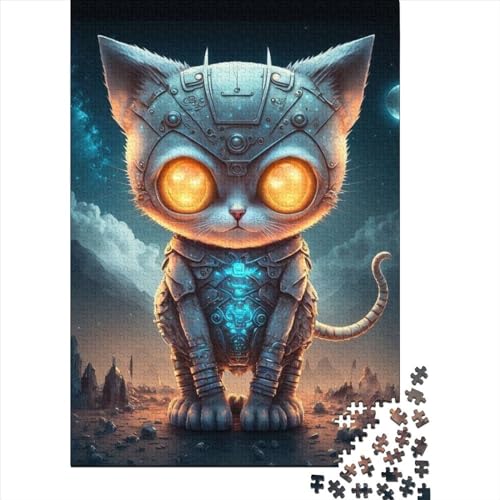 Puzzle für Erwachsene, Weltraum-Mechanische Katze, 1000 Teile, Puzzlespiele, Lernspielzeug, Puzzle für ab 18 Jahren und Erwachsene, 1000 Teile (75 x 50 cm) von TBDUEPS