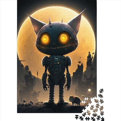 Puzzle für Erwachsene, Weltraum-Mechanische Katze, 1000 Teile, Puzzlespiele, Lernspielzeug, Puzzle für ab 18 Jahren und Erwachsene, 1000 Teile (75 x 50 cm) von TBDUEPS