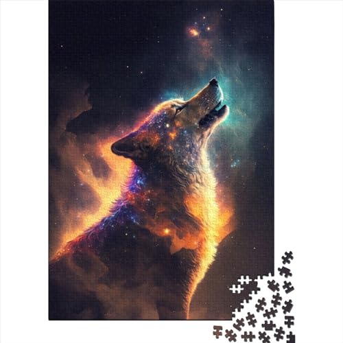 Puzzle für Erwachsene 1000 Teile, Lone Wolf im Weltraum, schwieriges Holzpuzzle für Erwachsene, Geschenke, anspruchsvolles Spiel, 1000 Teile (75 x 50 cm) von TBDUEPS