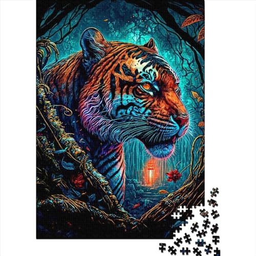 Puzzle für Erwachsene Tiger4 Puzzle 1000 Teile Kreatives Puzzle Intellektuelles Spielzeug Zusammenbauspiele 1000 Teile (75 x 50 cm) von TBDUEPS