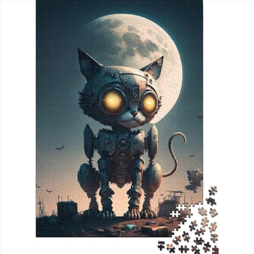 Puzzle für Erwachsene mit 500 Teilen, Weltraum-Mechanische Katzen-Puzzles, schwieriges Puzzle, Lernspiele, Heimdekoration, 500 Stück (52 x 38 cm) von TBDUEPS