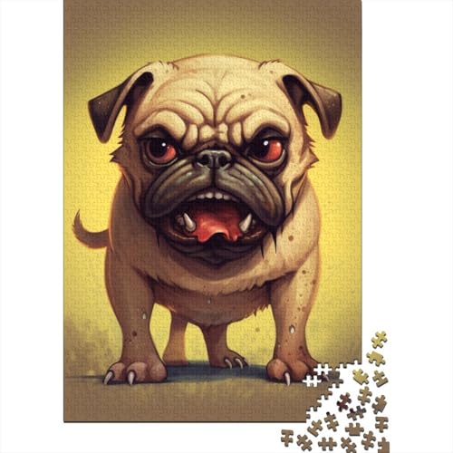 Puzzle mit französischer Bulldogge, anpassbare Bilder, 100% recycelter Karton, Puzzle für Kinder und Erwachsene ab 12 Jahren, einzigartiges Geschenk, 70 x 50 cm, 1000 Teile von TBDUEPS