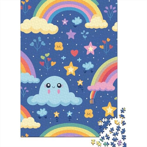 Regenbogen-Puzzle, Familienspaß, 100% recycelte Pappe, Puzzle für Kinder und Erwachsene ab 12 Jahren, 38 x 26 cm, 1000 Teile von TBDUEPS