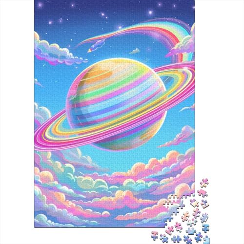 Regenbogen-Puzzle, einzigartige Heimdekoration, Premium-Karton-Puzzle für Erwachsene und Teenager, einzigartiges Geschenk, 38 x 26 cm/1000 Teile von TBDUEPS