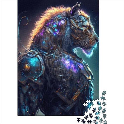 Space Lions1 Puzzle 300 Teile Puzzle Spielzeug für Erwachsene Puzzle Einzigartiges schwieriges und herausforderndes Puzzlespiel Spielzeug Geschenk 300 Teile (40x28cm) von TBDUEPS