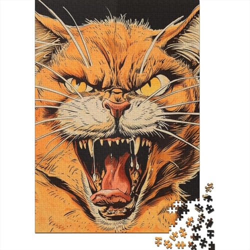 Süßes Katzenpuzzle, schwierige Herausforderung, 100 Prozent recycelte Pappe, Puzzle für Kinder und Erwachsene ab 12 Jahren, 38 x 26 cm, 1000 Teile von TBDUEPS