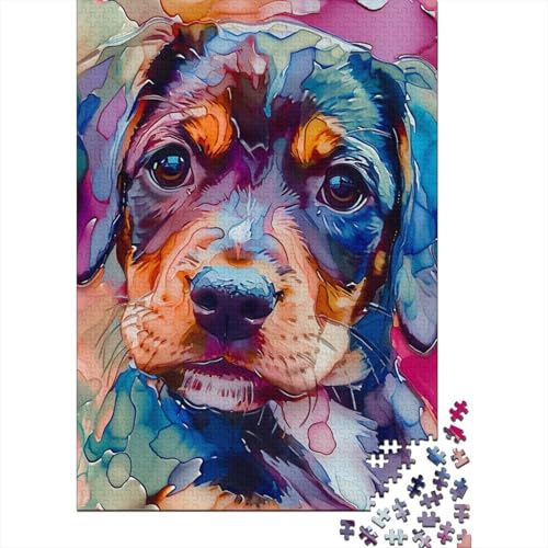 Tinten-Hound-Welpen-Puzzle, Familienspaß, rechteckiges Papierpuzzle für Jungen oder Mädchen, Geschenke zum Kindertag, 70 x 50 cm/1000 Teile von TBDUEPS