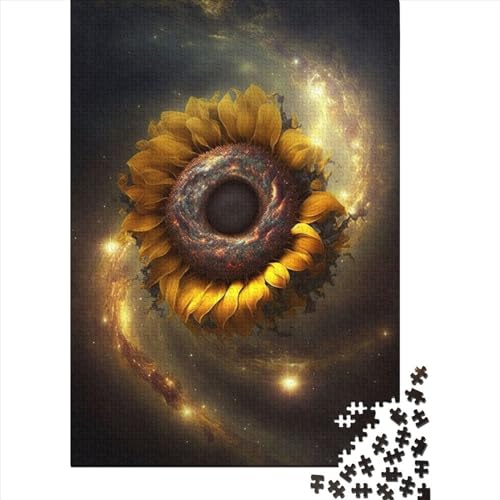 Universe Sunflower5 Puzzle für Erwachsene, 1000-teiliges Puzzle für Erwachsene, Puzzle aus Holz, kreativ für Erwachsene, anspruchsvolles Spiel, 1000 Teile (75 x 50 cm) von TBDUEPS