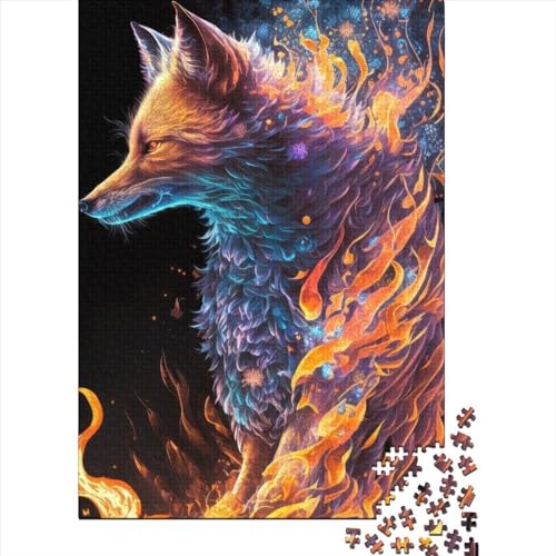 Wolf-Puzzle, 1000 Teile, Holzpuzzle, Spielzeug, Familienspiel, Schwierigkeitsgrad, Herausforderung, Puzzles 1000 Teile (75 x 50 cm) von TBDUEPS