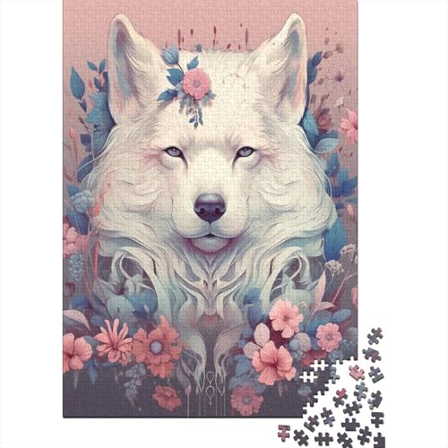 Wolf-Puzzle, anpassbare Bilder, 100% recycelter Karton, Puzzle für Erwachsene und Teenager, einzigartiges Geschenk, 38 x 26 cm/1000 Teile von TBDUEPS