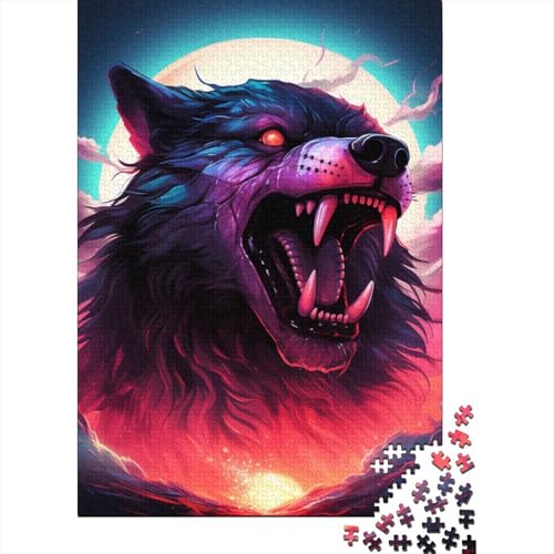 Wolf Puzzle Freundliche Materialien 100 Prozent Recycling-Karton Puzzle für Erwachsene Kinder Ostergeschenk 38x26cm/1000 Teile von TBDUEPS