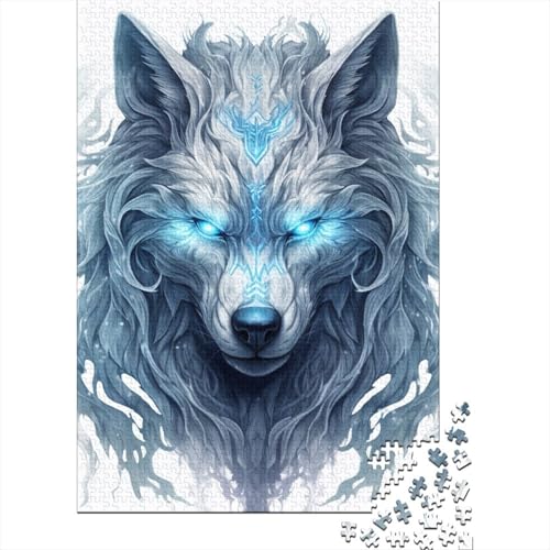 Wolf Puzzle Kreative Spiele 100 Prozent Recyclingkarton Puzzle für Erwachsene 70x50cm/1000 Teile von TBDUEPS