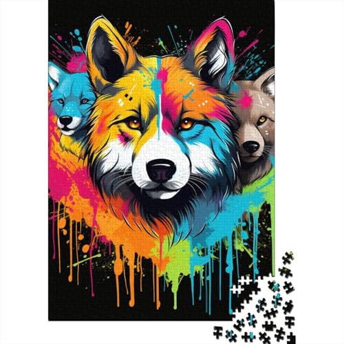 Wolf Puzzle Relax Challenge Spielzeug Premium Karton Puzzle für Erwachsene Kinder Ostergeschenke 38x26cm/1000 Teile von TBDUEPS