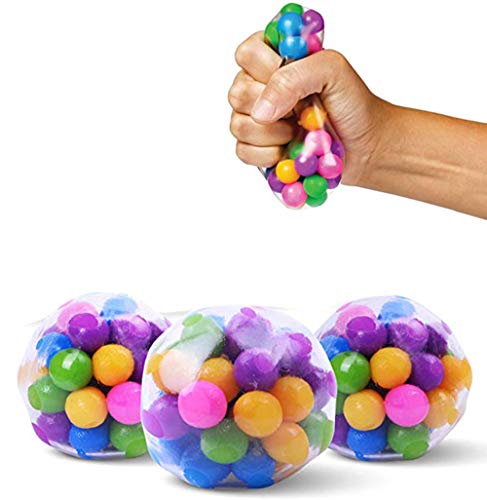 DNA Stress Relief Ball für Kinder Erwachsene Sojabohnen Squeeze Fidget Sensory Toy, mit 7 Farben Wasserperlen Squeeze Balls Anti-Stress von TBEONE