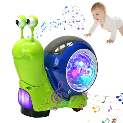 Baby Spielzeug Sensorik Spielzeug für Babys, Kleinkind Leuchtende Schnecke Spielzeug, Kriechende Schnecke Spielzeug mit Licht & Musik, Lernspielzeug für Kleinkind für 1 2 3 Jahr mädchen Jungen (B#) von TBLMPNE