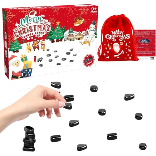 Magnetisches Schachspiel,Tisch-Magnetspiel,Magnet Schach,Magnetic Chess Game,Mit 20 Magnetischen Steinen für Familien-Party,(Geschenk zu Weihnachten) von TBLMPNE