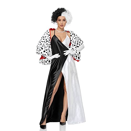 TBTROQXCT Cartoon Spotty Dog Owner Kostüm Halloween Frauen Clown Circus Horror Cosplay Perücken(Include Wigs,M) von TBTROQXCT