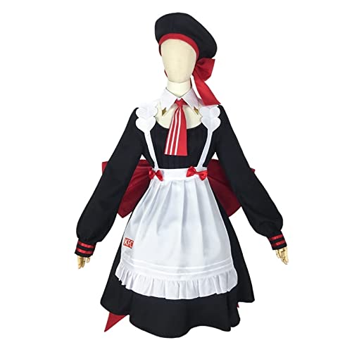 TBTROQXCT Cosplay Kostüm Spiel Cosplay Dienstmädchen Kostüm for Frauen Lolita Kleid Mädchen Uniform mit Hut Outfit(L) von TBTROQXCT