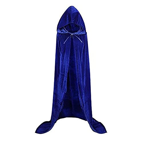 TBTROQXCT Halloween Robe Teufel Tod Vampir Geist Kostüm Umhang Zubehör Cosplay Hexe Elfe Kostüm for Erwachsene(Blue1,L) von TBTROQXCT