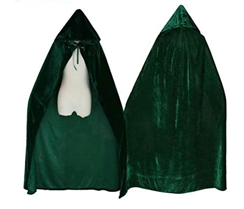 TBTROQXCT Halloween Robe Teufel Tod Vampir Geist Kostüm Umhang Zubehör Cosplay Hexe Elfe Kostüm for Erwachsene(Green1,L) von TBTROQXCT