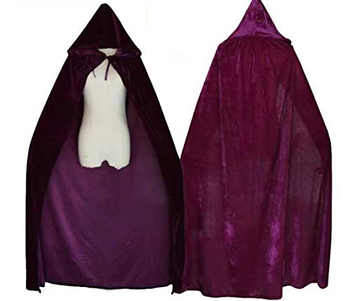 TBTROQXCT Halloween Robe Teufel Tod Vampir Geist Kostüm Umhang Zubehör Cosplay Hexe Elfe Kostüm for Erwachsene(Purple1,XL) von TBTROQXCT