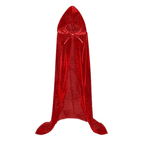 TBTROQXCT Halloween Robe Teufel Tod Vampir Geist Kostüm Umhang Zubehör Cosplay Hexe Elfe Kostüm for Erwachsene(Red1,L) von TBTROQXCT