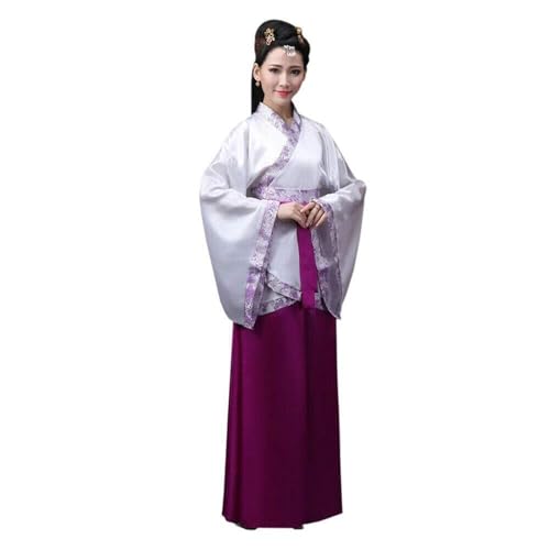 TBTROQXCT Hanfu-Kleid for Frauen, altchinesischer Stil, Tang-Anzug, Prinzessin-Chaise-Kleid, Performance-Kostüm(Dark purple1,3XL) von TBTROQXCT