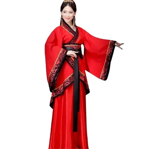 TBTROQXCT Trendige, elegante Cheongsam-Kleidung, asiatische Kleidung, modische Hanfu-Kostüme, chinesische Stil-Kleidung, Jas-Rok-Antike-Kleidung(Red1,L) von TBTROQXCT