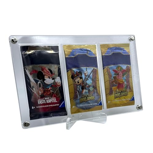 TCG Cases Selbstaufbau Acryl Case Made in Germany passend für Lorcana 3X Booster mit Acryl Ständer Rahmen Aufsteller Schutzhülle Protection von TCG Cases