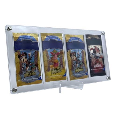 TCG Cases Selbstaufbau Acryl Case passend für Lorcana 4X Booster mit Acryl Ständer Rahmen Aufsteller Schutzhülle Protection von TCG Cases